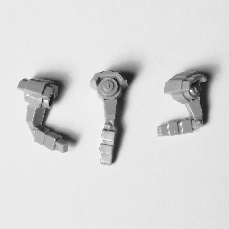 3 Custom Resin Arms For F6-16, F2-21, & F2-25 Battleframe Plastic Miniatures