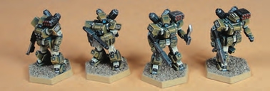 Northern General Purpose (GP) Primary Unit of Hunters (UC, Assault, Stock, and Headhunter) painted in North tan paint scheme.