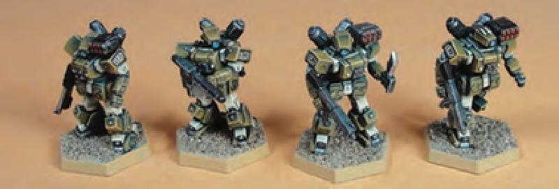 Northern General Purpose (GP) Primary Unit of Hunters (UC, Assault, Stock, and Headhunter) painted in North tan paint scheme.